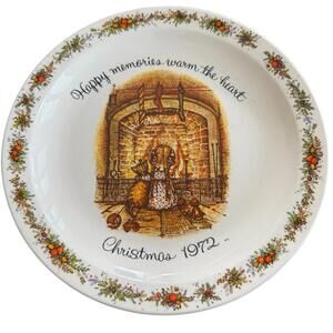 Holly Hobbie American Greetings Christmas Plate 1972 10”